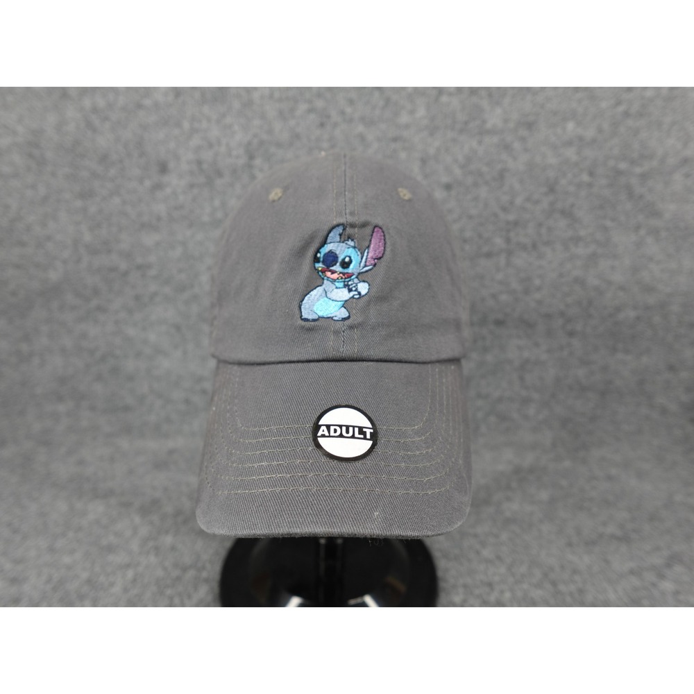 Disney Stitch Baseball Cap‎ Adult OSFM Grey Good Embroidered Dad Hat Strapback